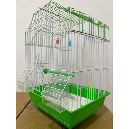 METAL BIRD CAGE A112 CM 28X38X21 - GREEN METAL BIRD CAGE A112 CM 28X38X21 - GREEN